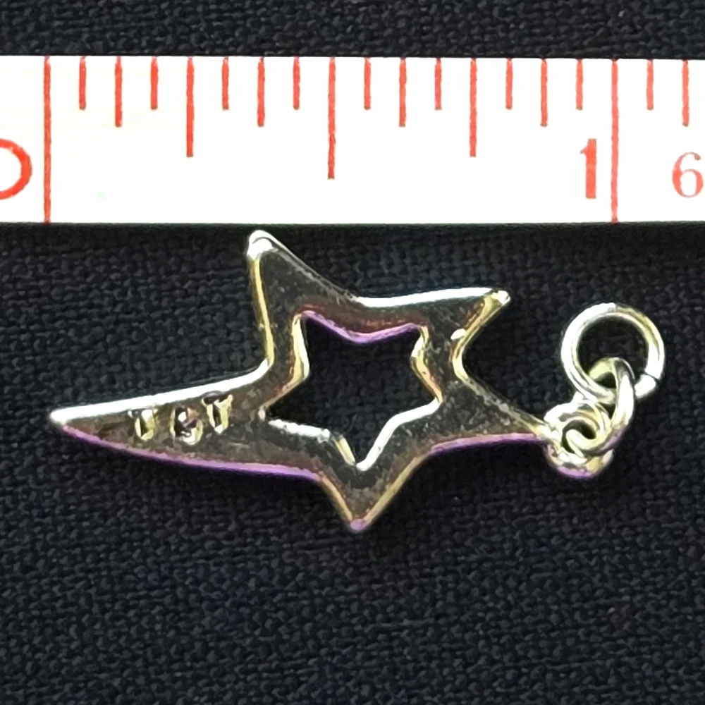 3/10$ - VTG Enameled Cheer Charms & 'I Wish' Engraved Star Orange & Silvertone